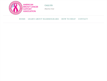 Tablet Screenshot of breastcancersupportassociation.org